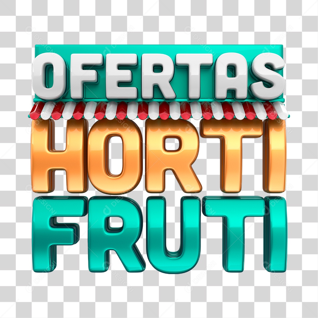 Ofertas Hortifruti Selo 3D Cobre e Azul PNG Transparente