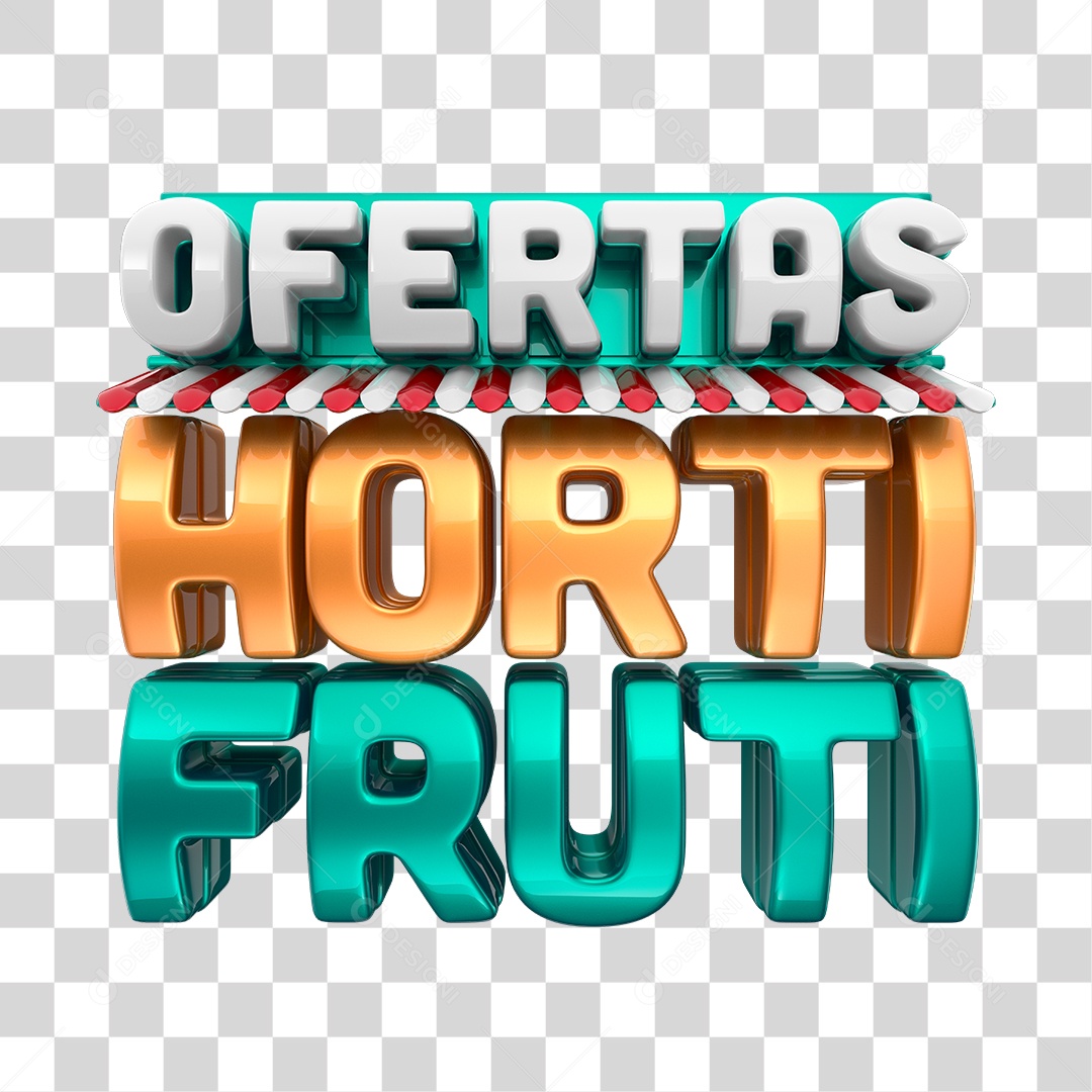 Ofertas Hortifruti Selo 3D Cobre e Azul PNG Transparente