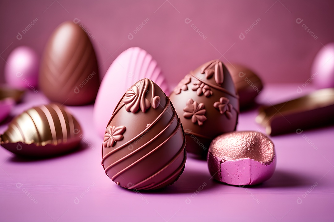 Ovos de páscoa sobre fundo isolado