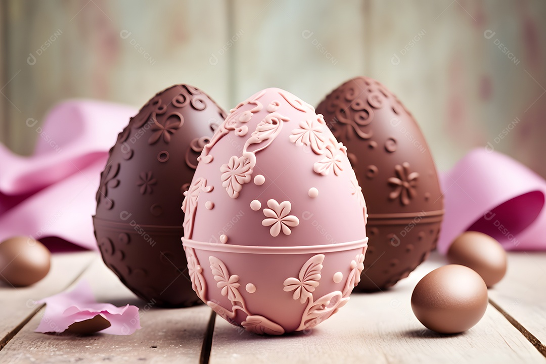 Ovos de páscoa sobre fundo isolado