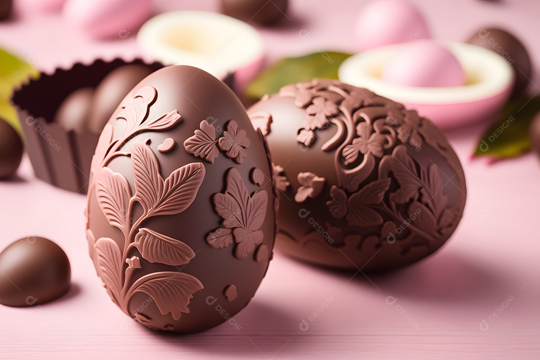 Ovos de páscoa sobre fundo isolado