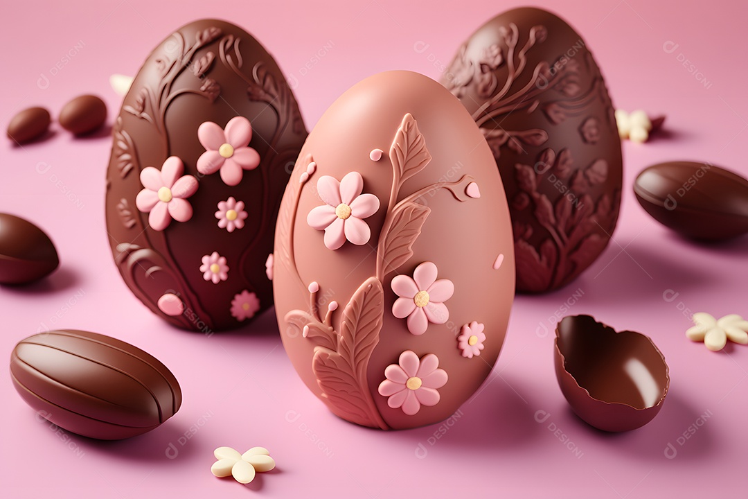 Ovos de páscoa sobre fundo isolado