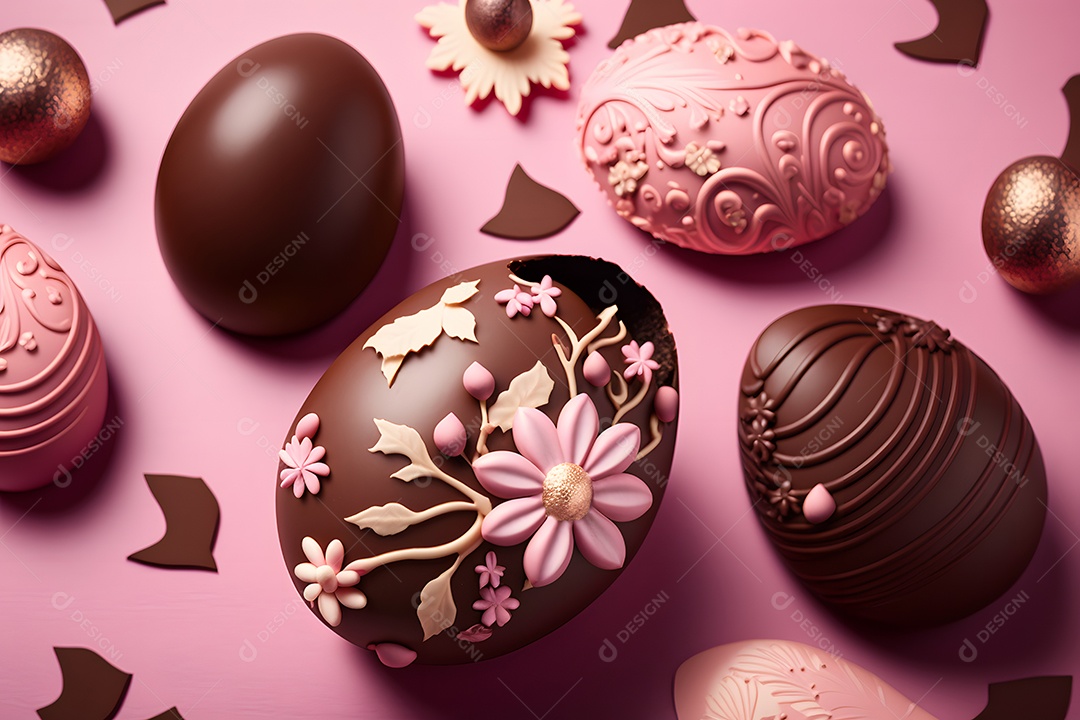 Ovos de páscoa sobre fundo isolado