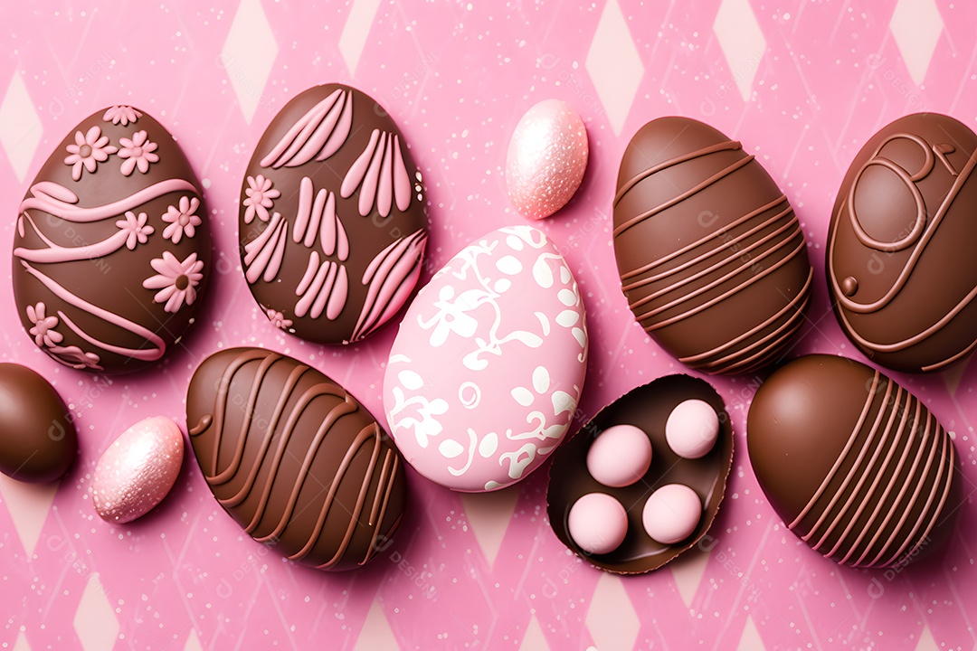 Ovos de páscoa sobre fundo isolado