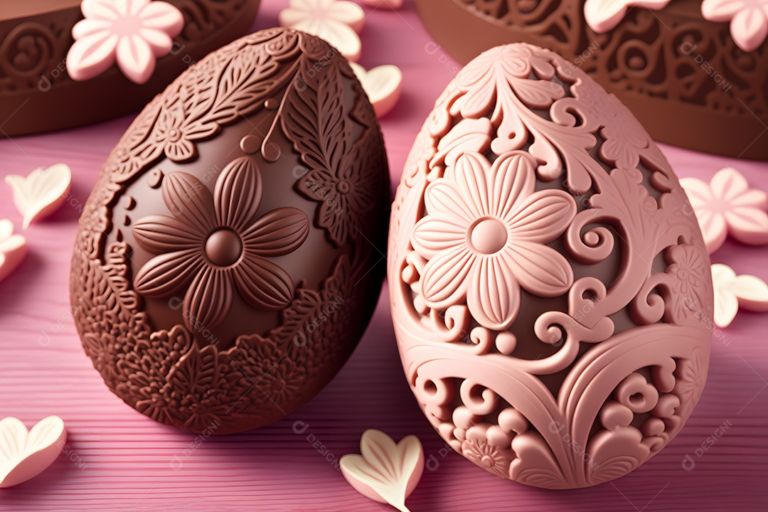 Ovos de páscoa sobre fundo isolado