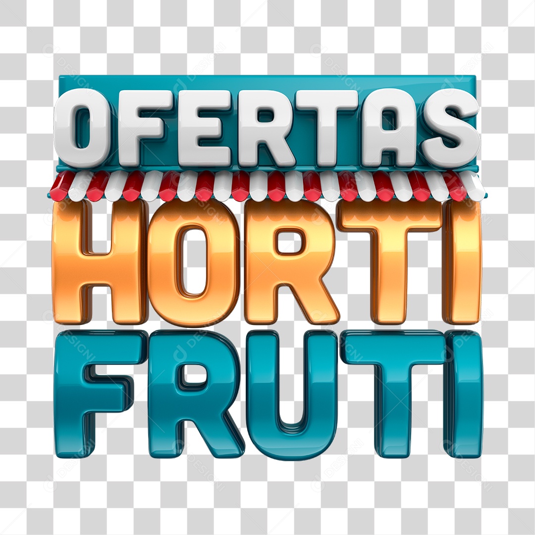 Ofertas Hortifruti Selo 3D Cobre e Azul  PNG Transparente