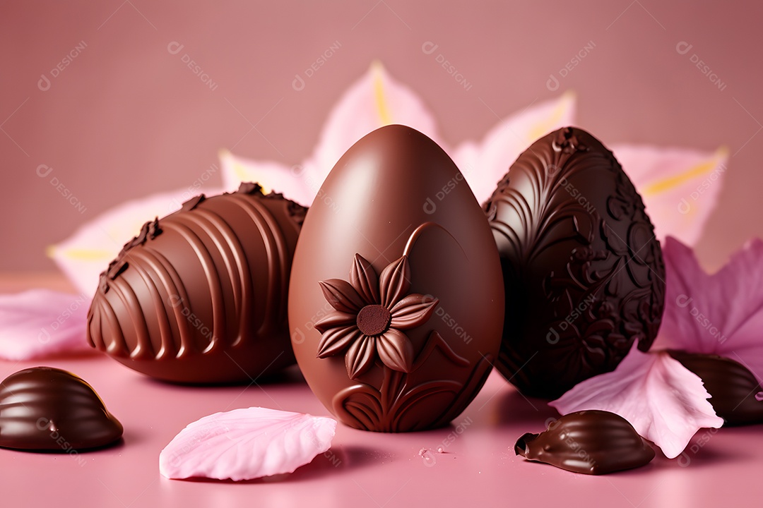 Ovos de páscoa sobre fundo isolado