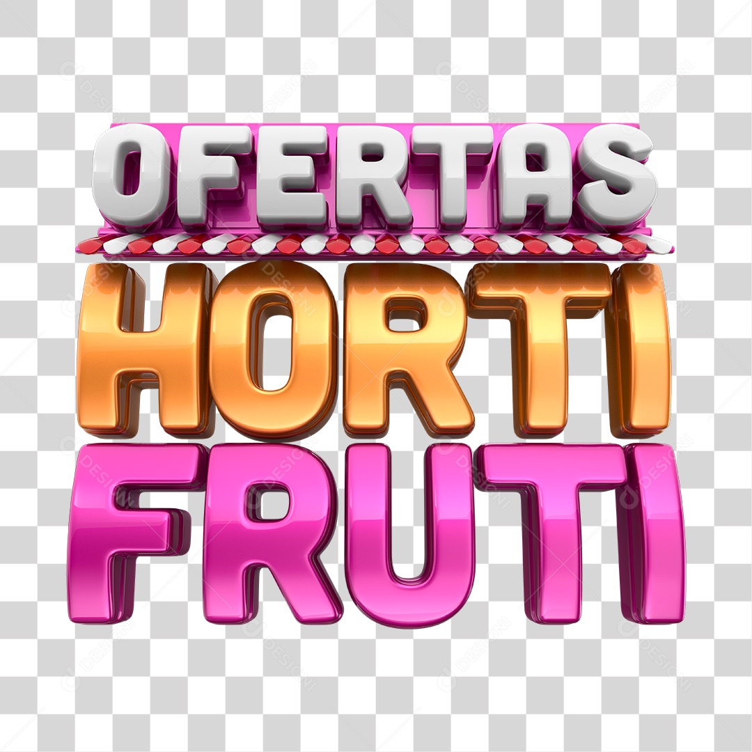 Ofertas Hortifruti Selo 3D Cobre e Rosa PNG Transparente