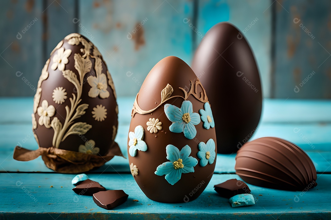 Ovos de páscoa sobre fundo isolado