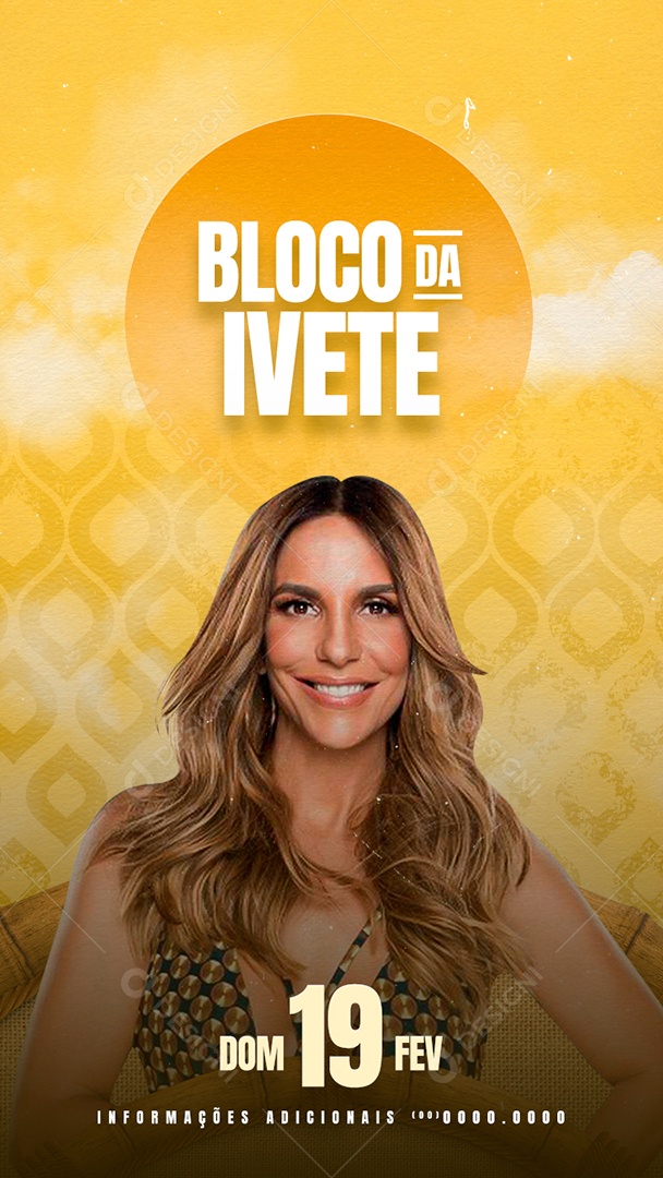 Story Bloco Da Ivete Flyer Ivete Sangalo Social Media PSD Editável