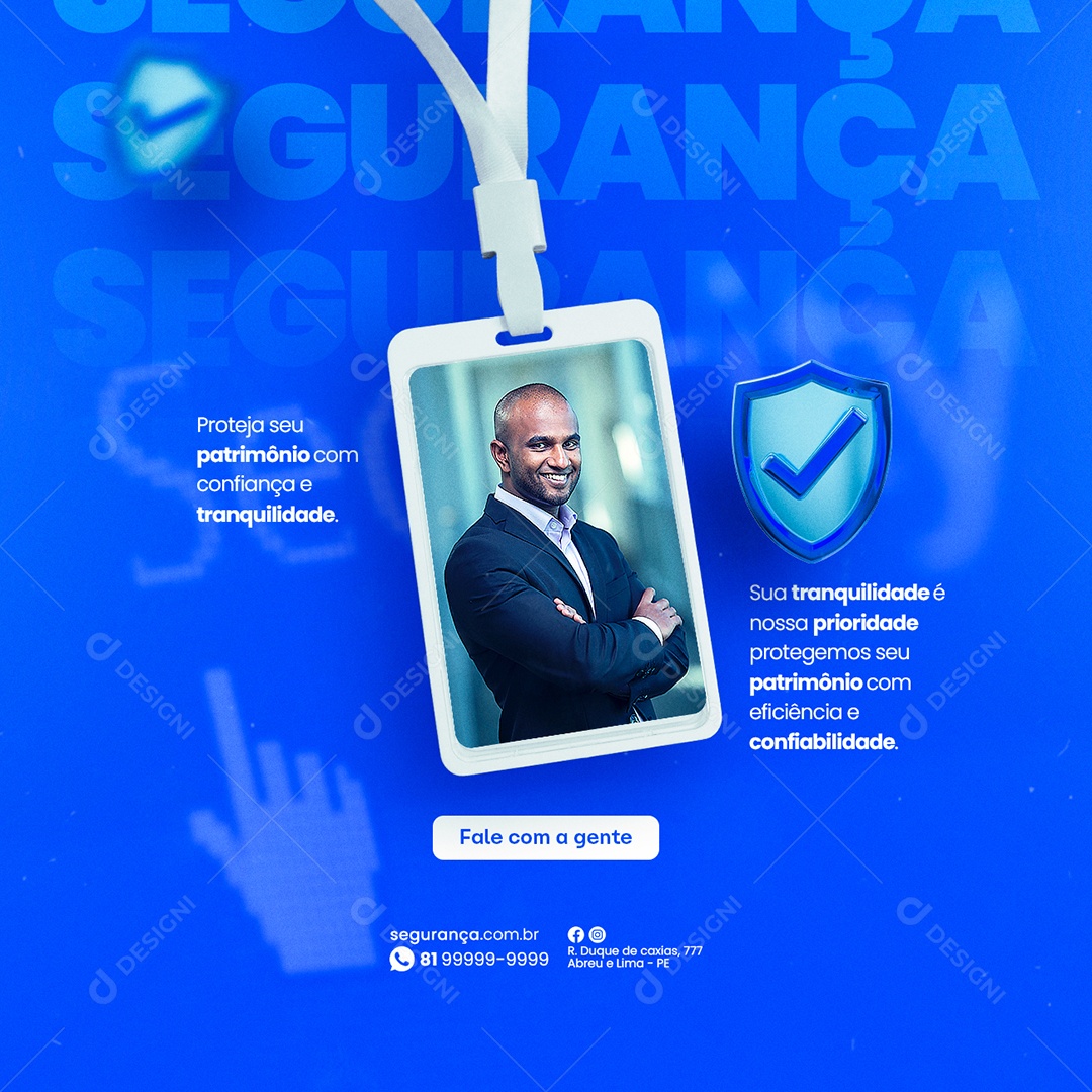 Proteja Seu Patrimônio Com Confiança e Tranquilidade Segurança Patrimonial Social Media PSD Editável