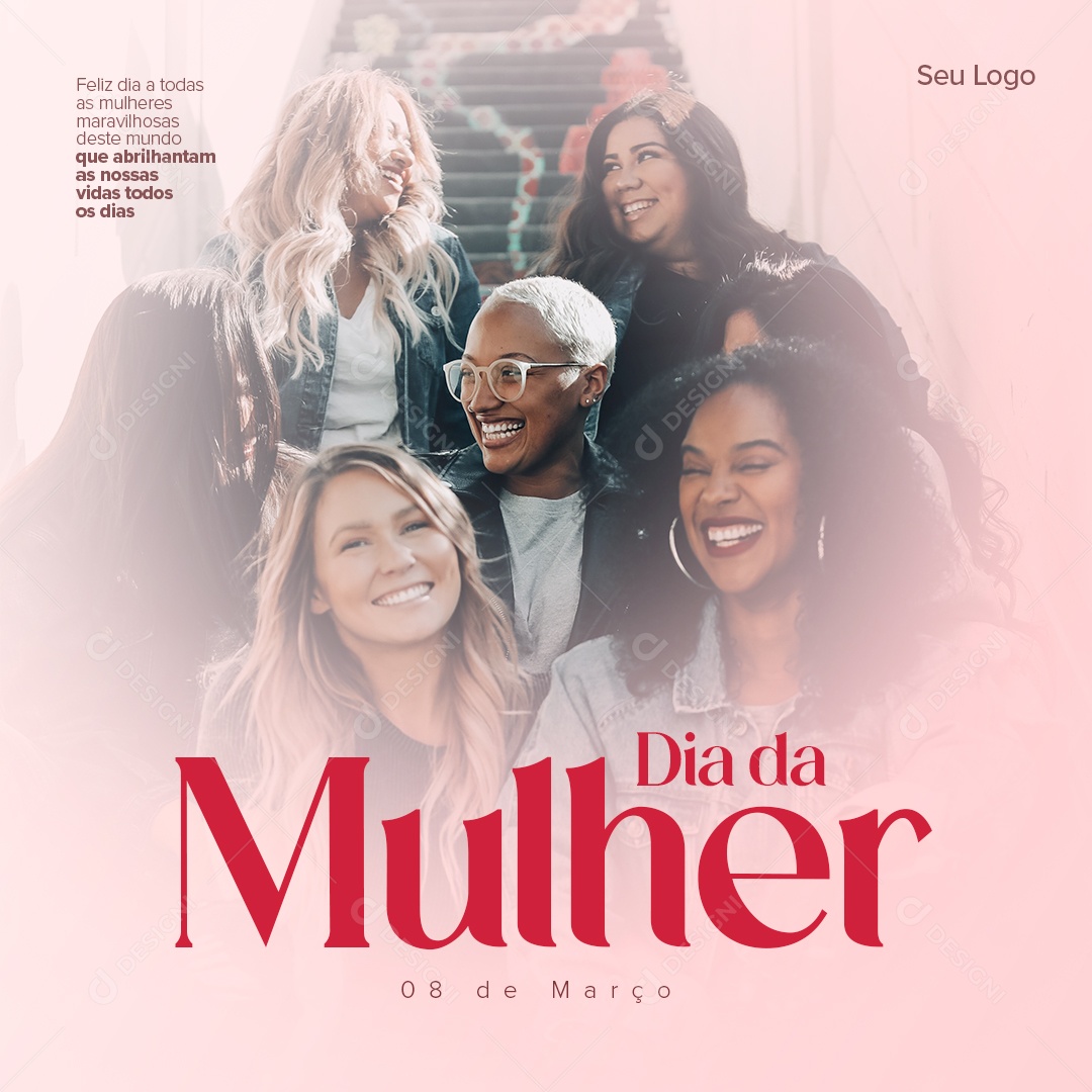Dia Internacional da Mulher 8 de Março Social Media PSD Editável