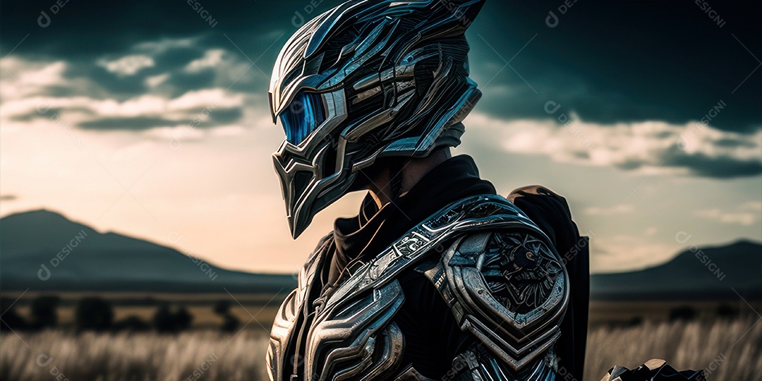 ilustração 3D de pessoa pilotando motocicleta.