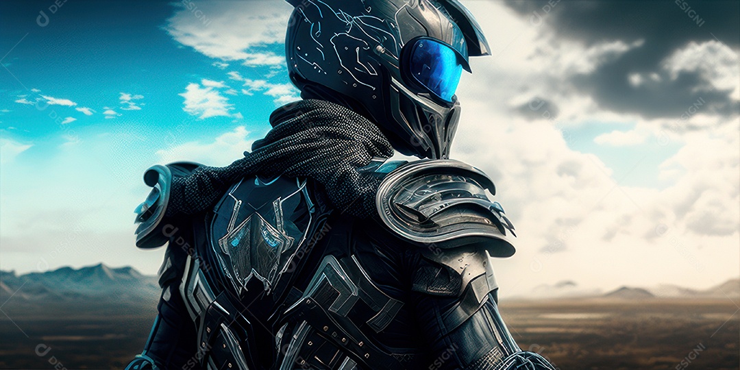 ilustração 3D de pessoa pilotando motocicleta.