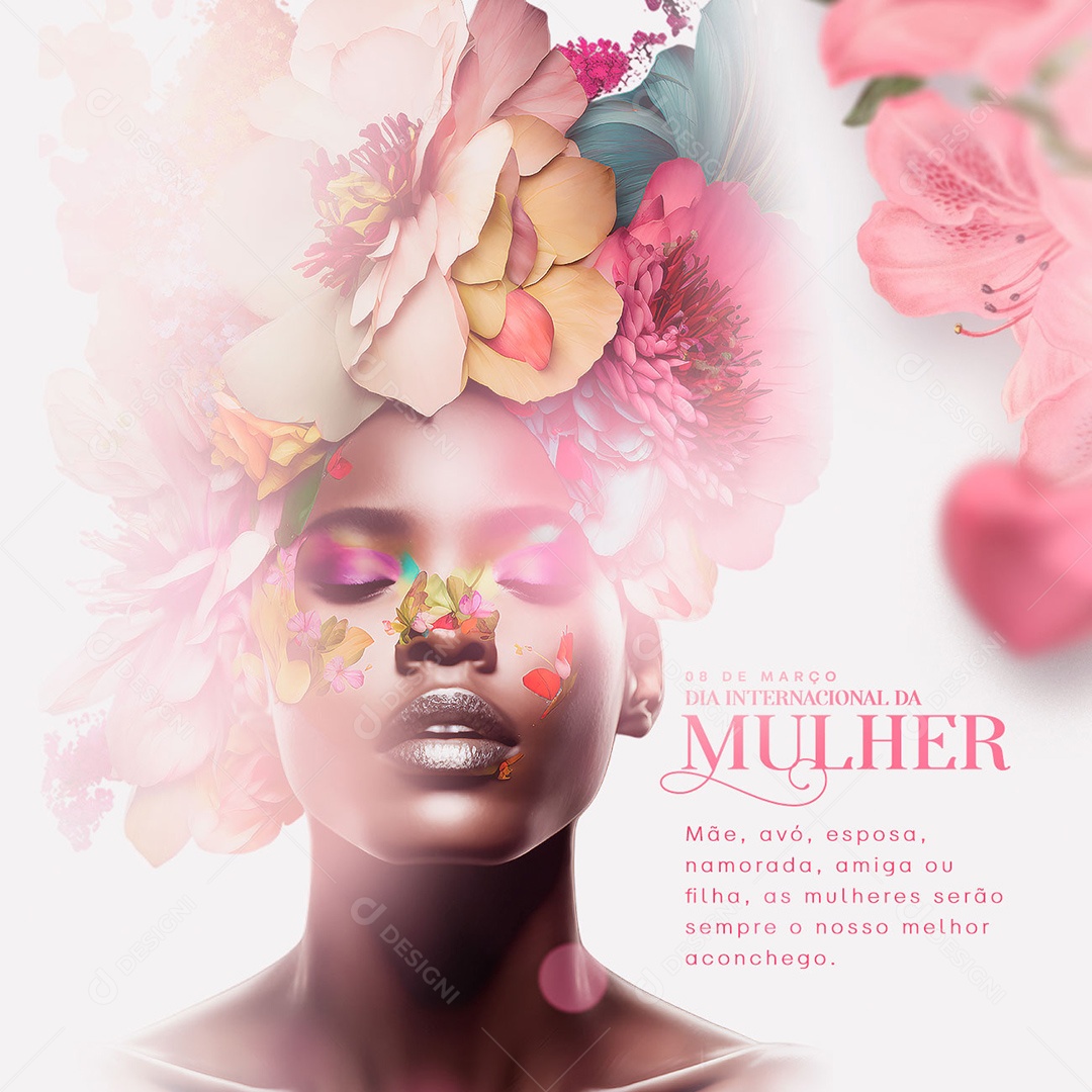 Mãe Avó Esposa Namorada Amiga ou Filha Dia Internacional Da Mulher Social Media PSD Editável