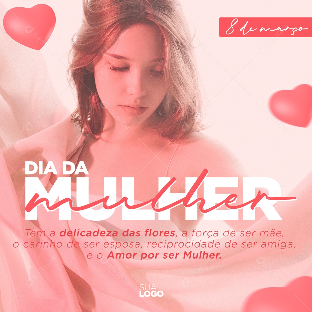 Social Media Dia Da Mulher 08 De Março PSD Editável