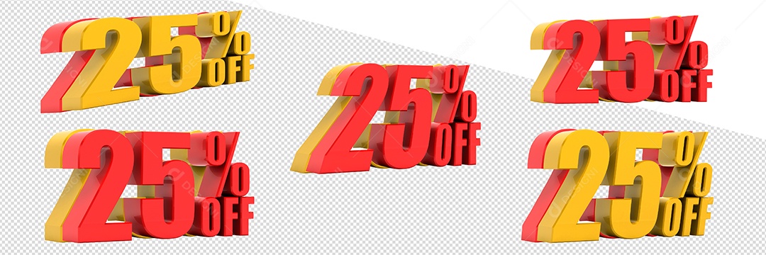 25% Off V1 Elemento 3D PSD