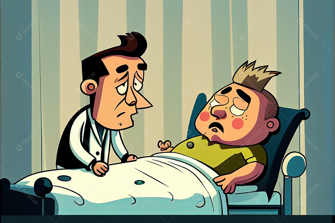 Dia Mundial da Saúde, a chave para o médico de desenho animado global de bem-estar tratando o paciente