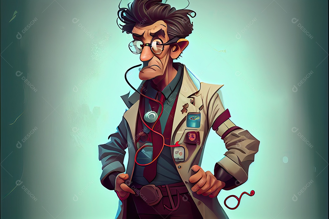 Dia Mundial da Saúde, a chave para o médico de desenho animado global de bem-estar tratando o paciente