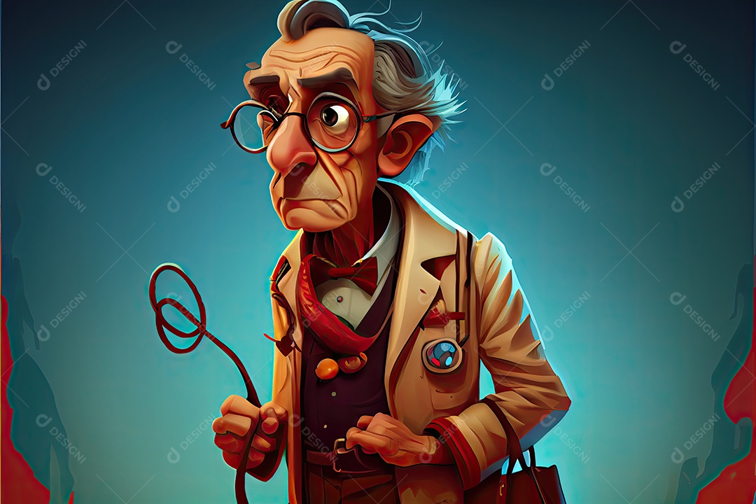 Dia Mundial da Saúde, a chave para o médico de desenho animado global de bem-estar tratando o paciente