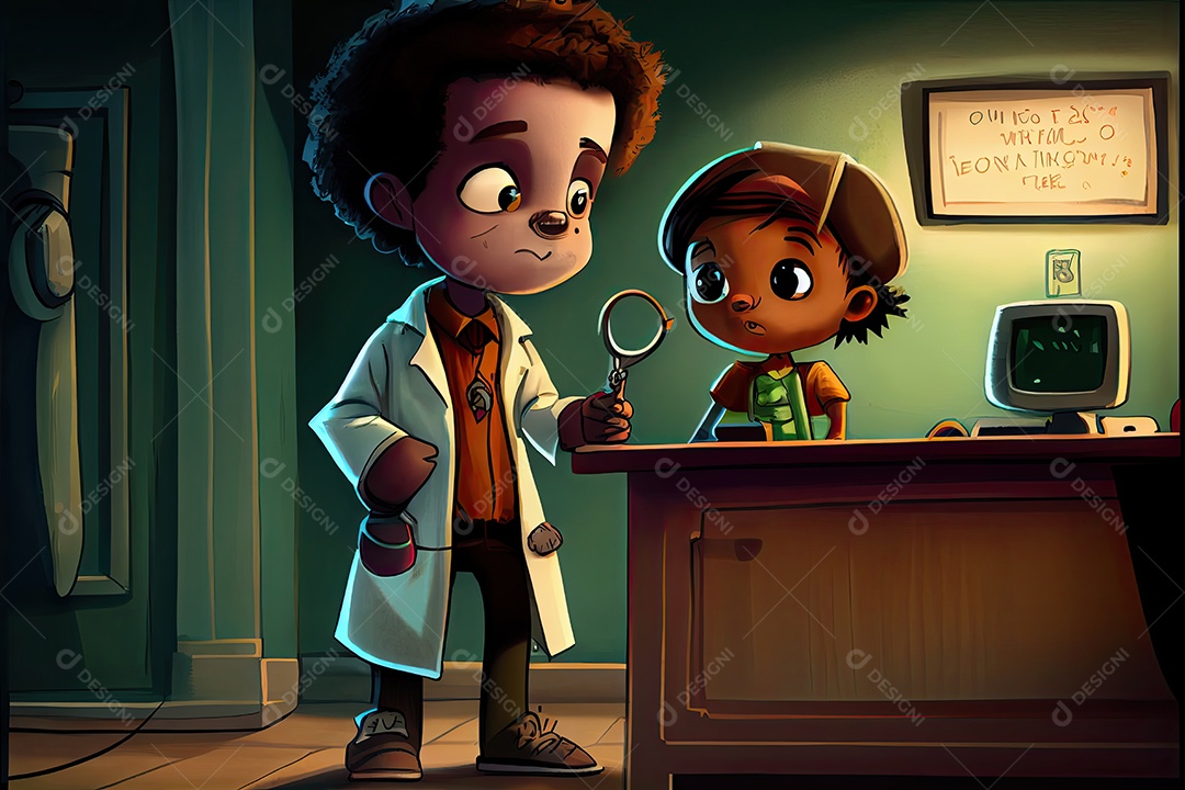 Dia Mundial da Saúde, a chave para o médico de desenho animado global de bem-estar tratando o paciente