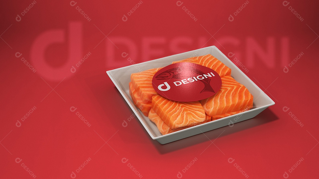 Mockup De Bandeja De Salmão Designi PSD Editável