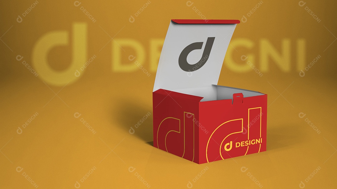 Mockup De Caixa De Lanches Vermelho Designi PSD Editável