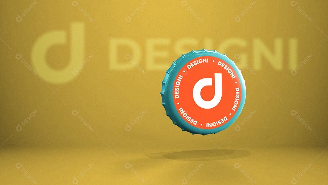 Mockup De Tampa De Garrafa Designi PSD Editável