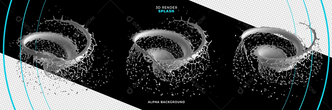 Elemento 3D Splash Para Composição