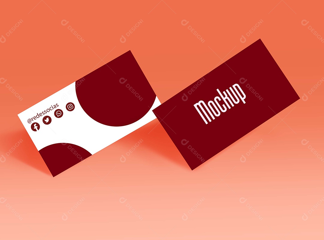 Mockup De Cartão De Visita PSD Editável