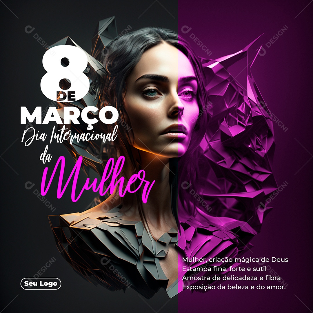 Dia Internacional Da Mulher 8 De Março Social Media PSD Editável