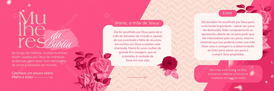Carrossel Mulheres da Bíblia Social Media PSD Editável