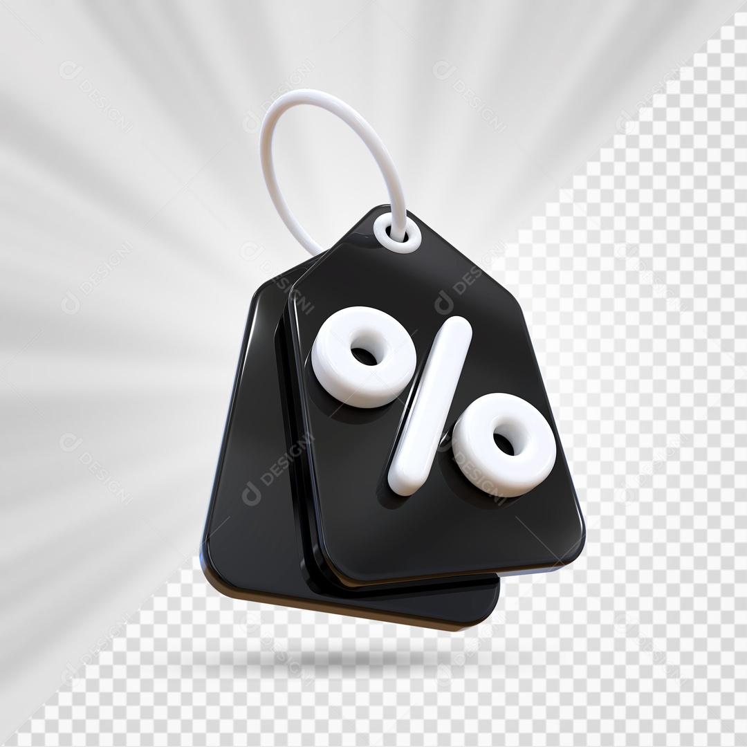 Elemento 3D Etiqueta de desconto Para Composição PSD