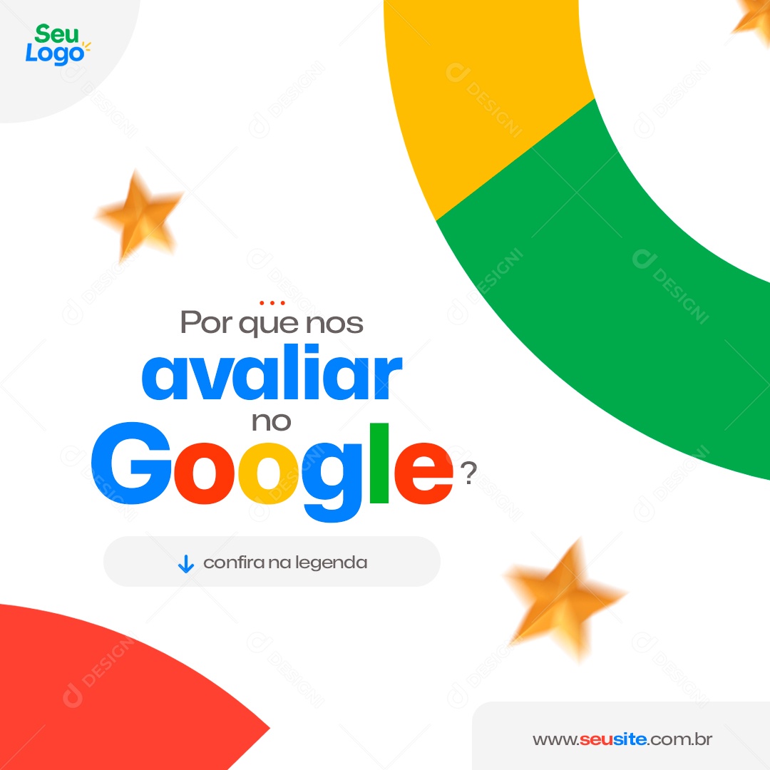 Por Que Nos Avaliar no Google Social Media PSD Editável