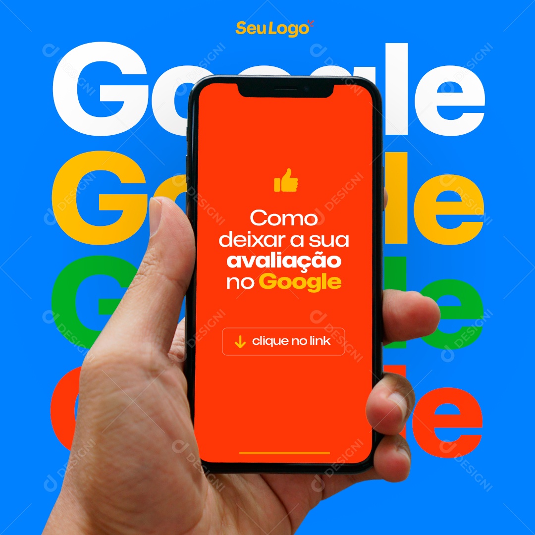 Como Deixar a Sua Avaliação no Google Social Media PSD Editável