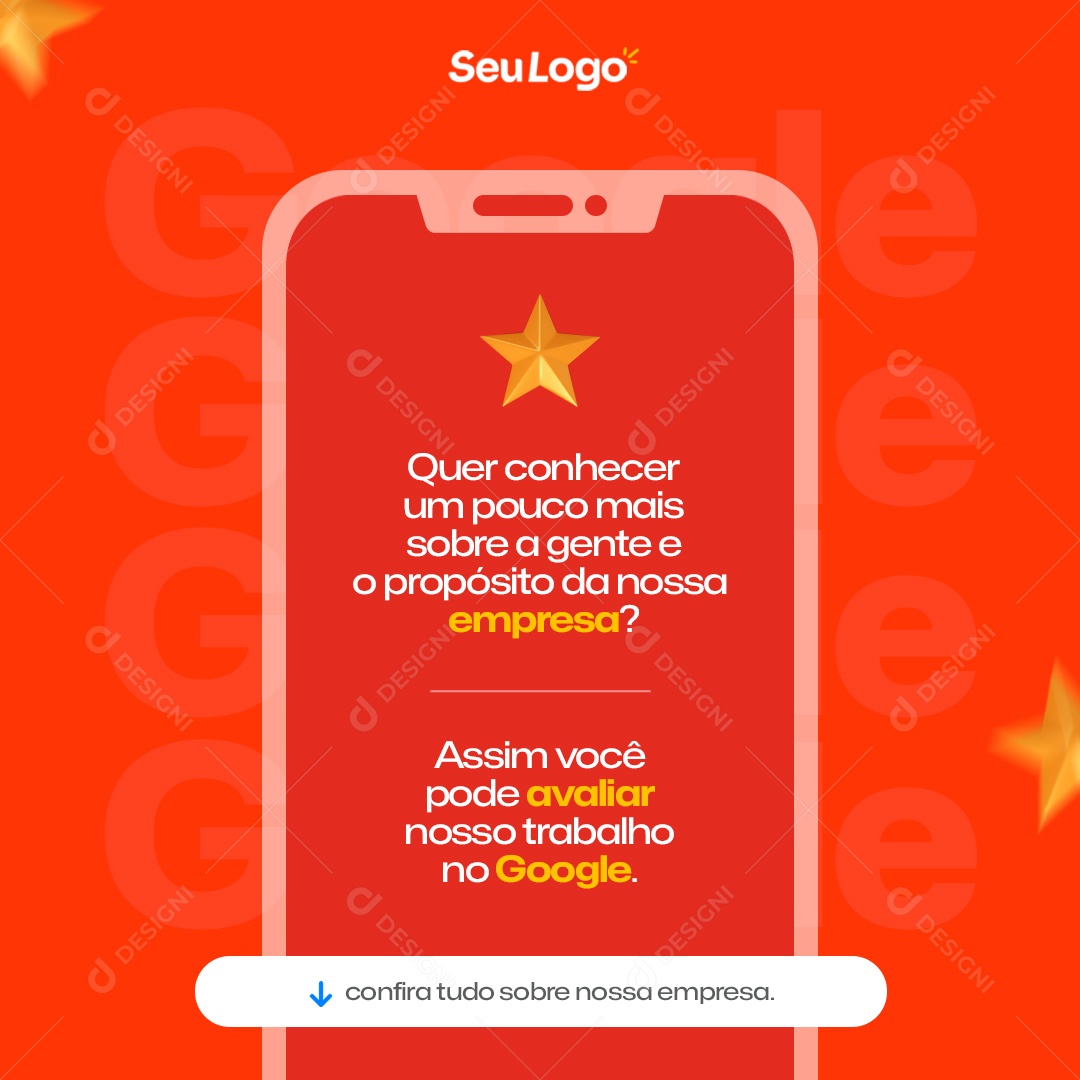 Quer Conhecer um Pouco Mais Sobre a Gente e Propósito da Nossa Empresa Social Media PSD Editável