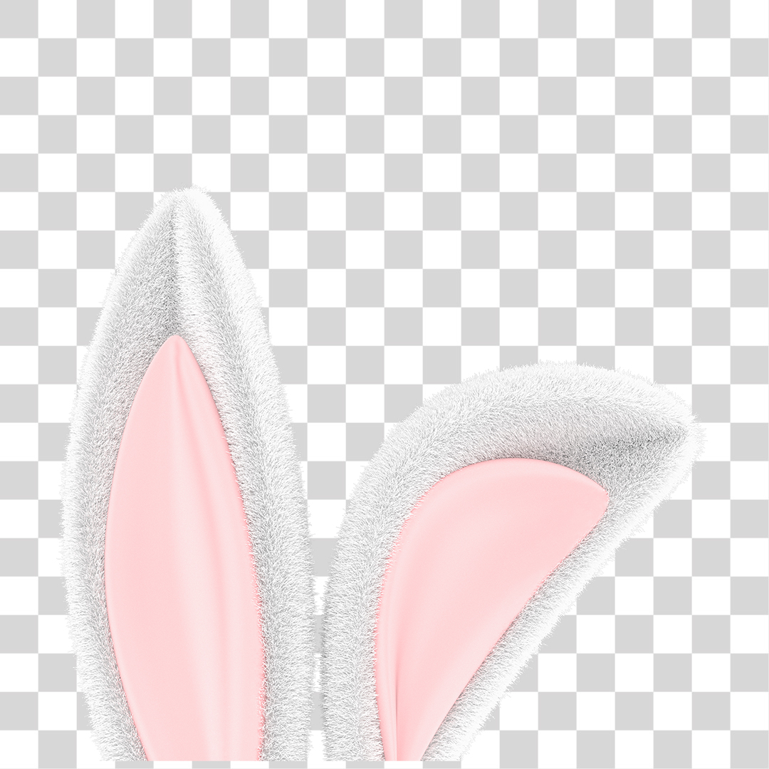 Orelha De Coelho Elemento 3D Para Composição PNG