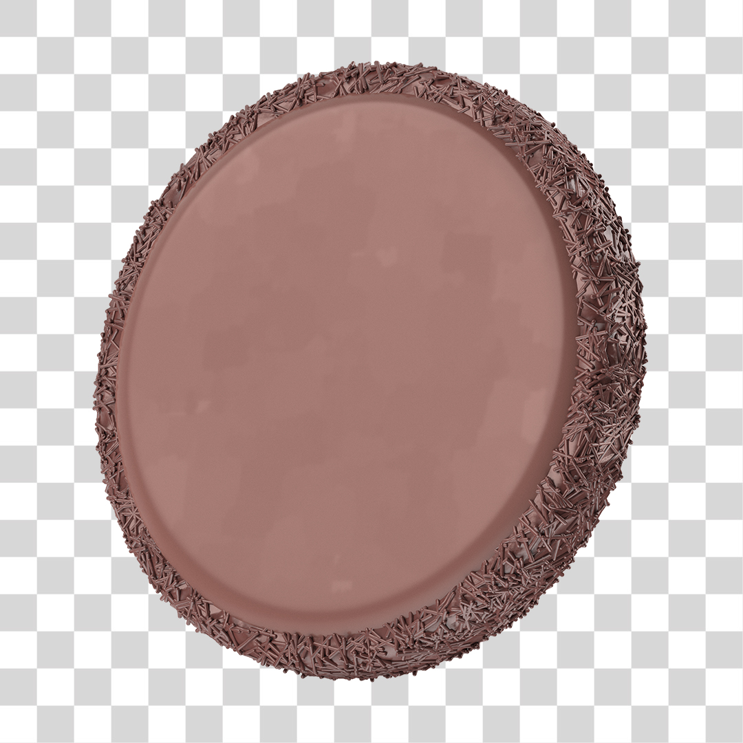 Shape Circular de Chocolate Elemento 3D PNG