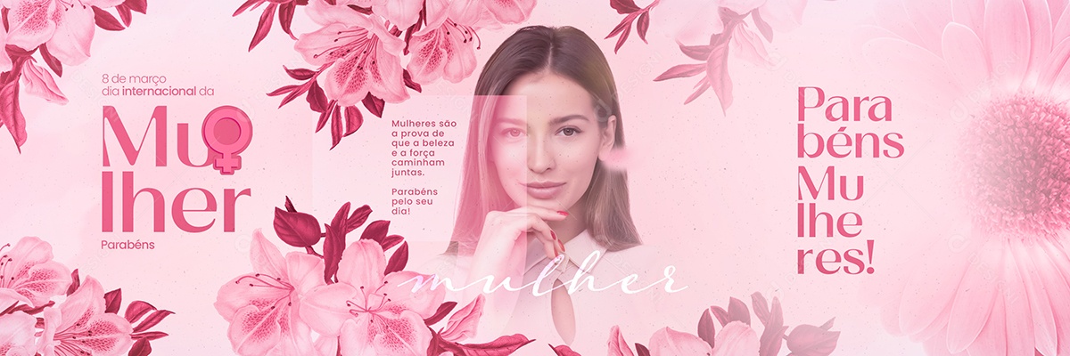 Carrossel Dia Internacional da Mulher 08 de Março Social Media PSD Editável