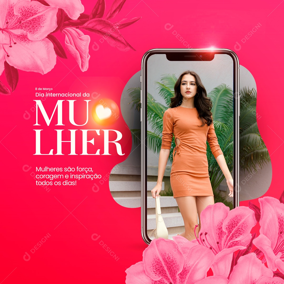 Social Media 08 de Março Dia Internacional da Mulher PSD Editável