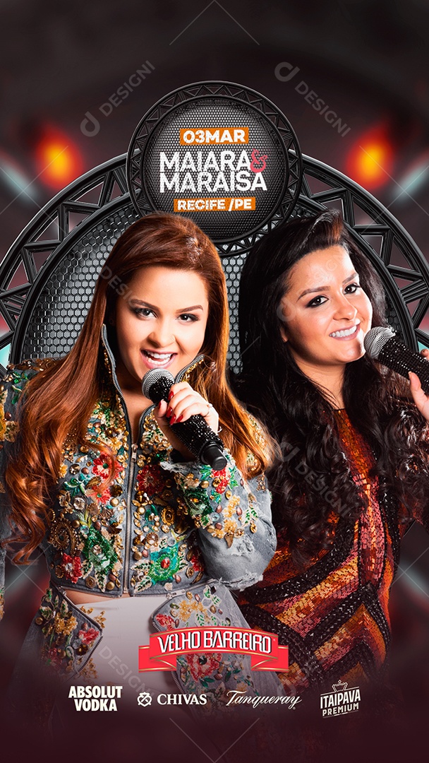 Story Maiara & Maraisa Flyer Show Social Media PSD Editável