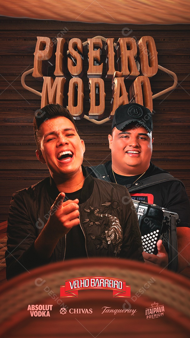 Story Piseiro Modão Vitor Fernandes Tarcísio Do Acordeon Flyer Social Media PSD Editável