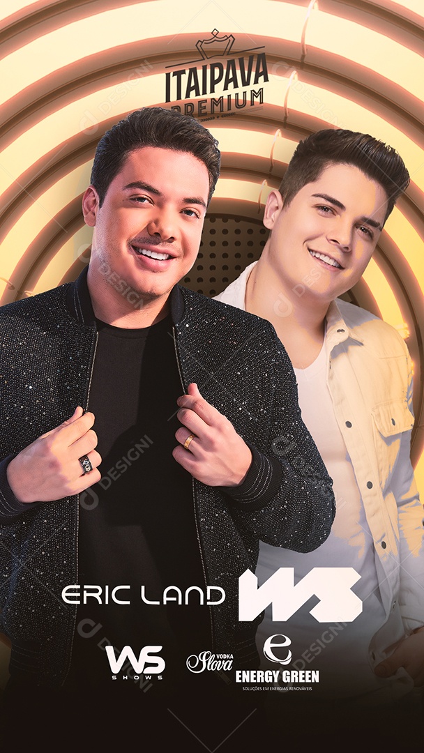 Story Show Wesley Safadão Eric Land Flyer Social Media PSD Editável