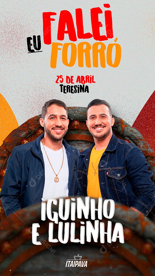 Story Eu Falei Forró Iguinho E Lulinha Flyer Social Media PSD Editável