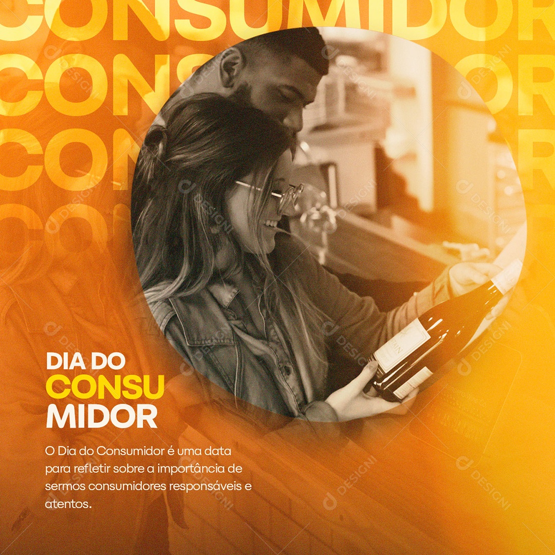 O Dia Do Consumidor é Uma Data Para Refletir Sobre a Importância de Sermos Consumidores Social Media PSD Editável