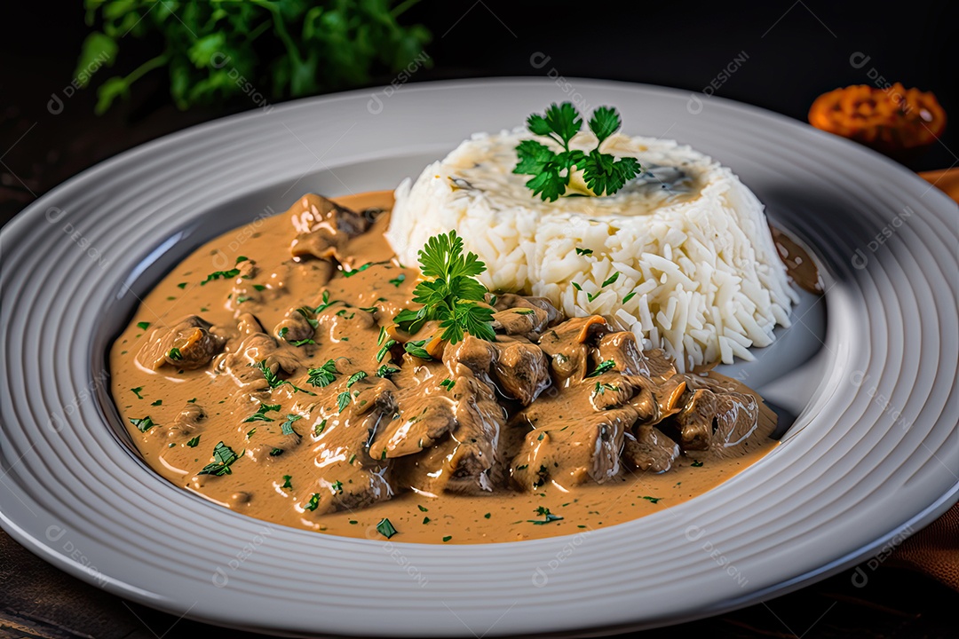 Um suculento e saboroso bife de ancho em uma tábua de madeira