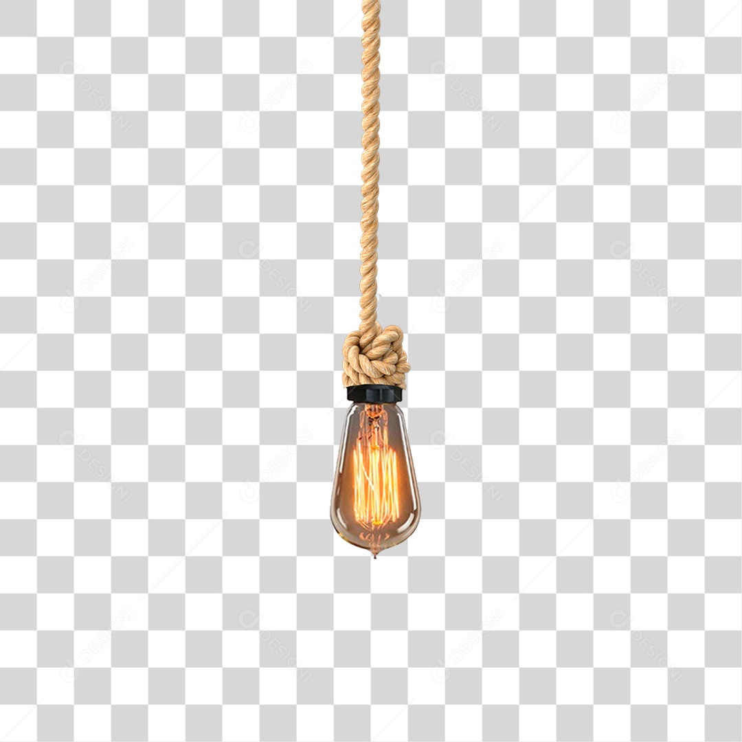 Lâmpada em Corda PNG Transparente