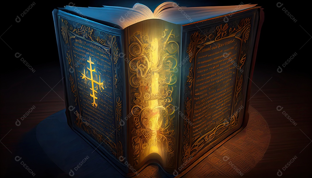 Bíblia do livro, sexta-feira santa, quarta-feira de cinzas, cruz, deus, jesus, mensagem iluminada da bandeira do livro antigo da bíblia sagrada brilhante