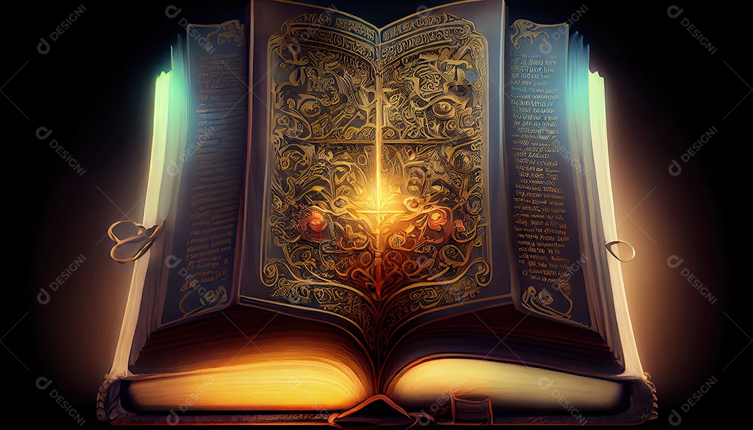 Bíblia do livro, sexta-feira santa, quarta-feira de cinzas, cruz, deus, jesus, mensagem iluminada da bandeira do livro antigo da bíblia sagrada brilhante