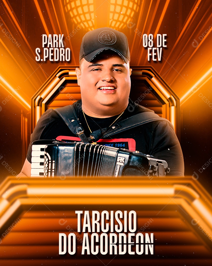 Park S. Pedro Tarcísio Do Acordeon Flyer Show Social Media PSD Editável